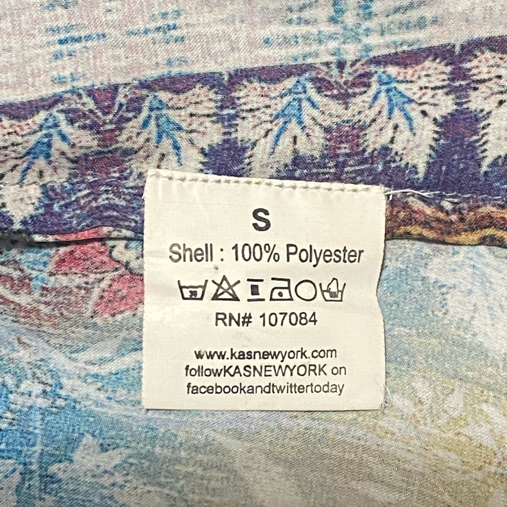 Kas design Multicolor Patterned Women's Top split back - Picture 6 of 7